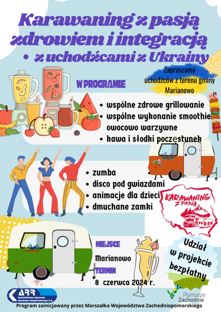 Karawaning z pasją zdrowiem i integracją z uchodźcami z Ukrainy 