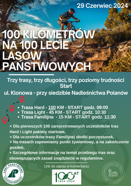 Rajd Rowerowy "100km na 100-lecie Lasów Państwowych "