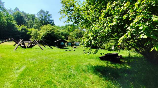 Rastplatz auf dem Gelände einer ehemaligen Wassermühle