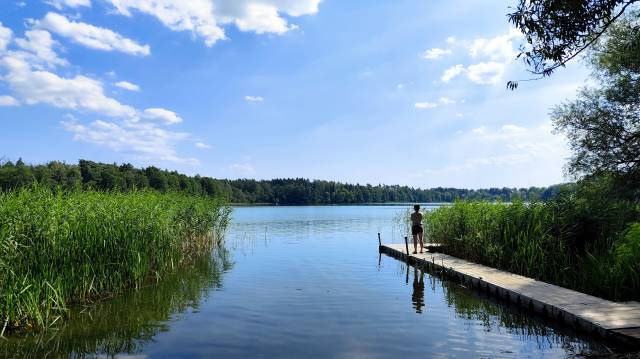 Steg am Morzycko-See