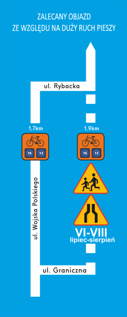 Zalecany objazd w czasie sezonu letniego!