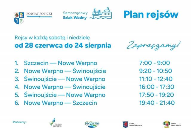 Schifffahrten Szczecin - Nowe Warpno - Swinoujscie