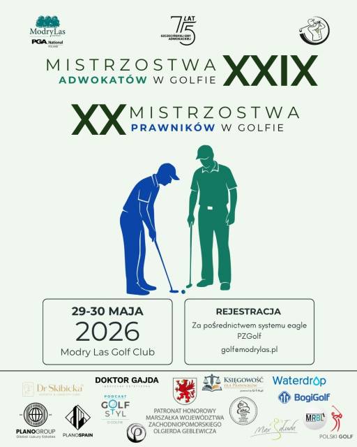  29. Polnische Meisterschaft der Rechtsanwälte und 19. Polnische Meisterschaft der Juristen im Golf im Mody Las GC 2026