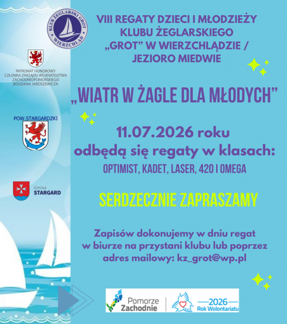 8. Regatta für Kinder und Jugendliche des Segelclubs „Grot“ in Wierchląd / Miedwie-See 