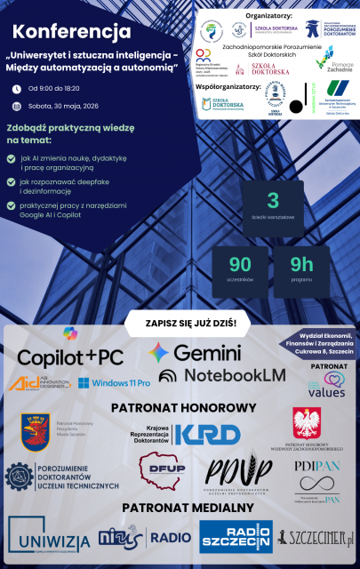 Konferencja „Uniwersytet i sztuczna inteligencja – Między automatyzacją a autonomią"