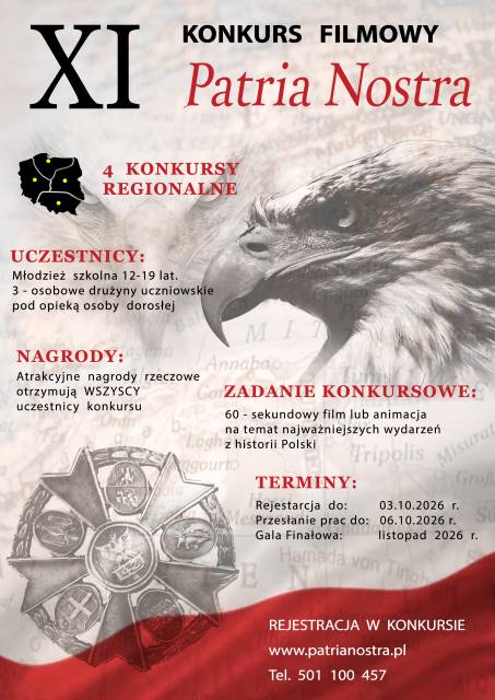  XI-й історичний кіноконкурс «Patria Nostra — Західний регіон» із фінальною галою у Варшаві