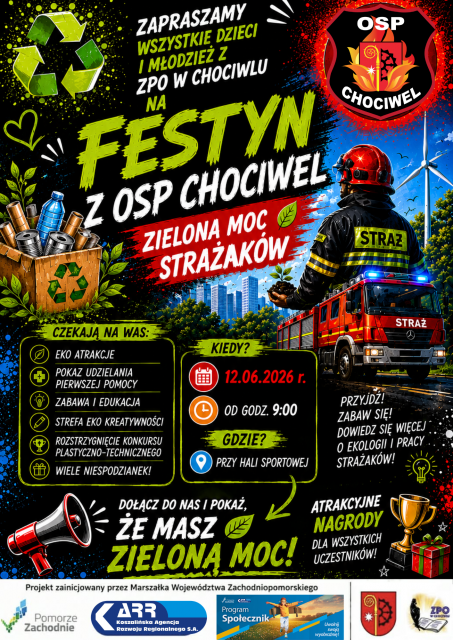 Fest der Freiwilligen Feuerwehr Chociwel – „Grüne Kraft der Feuerwehrleute“