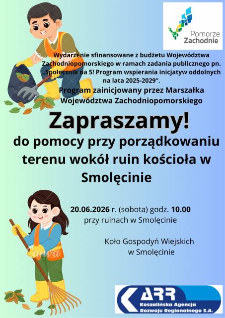 Проведення прибиральних робіт навколо XIII-століття церкви у Смолецині
