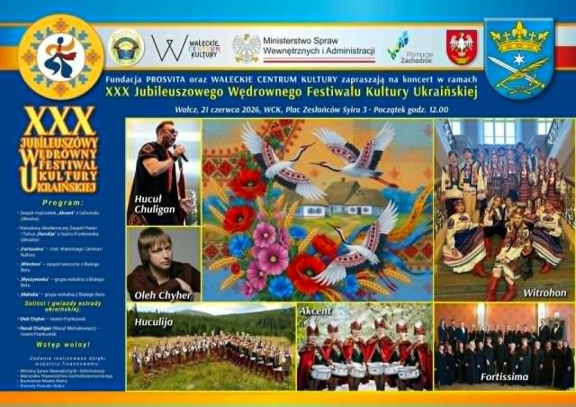 XXX Jubileuszowy Wędrowny Festiwal Kultury Ukraińskiej!