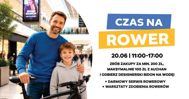 Czas na rower w Auchan Kołbaskowo! Porady ekspertów, bezpłatny serwis i kreatywne atrakcje dla całej rodziny