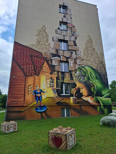 A mural promoting the need for foster care