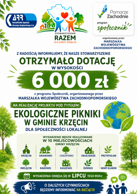 ECO-FRIENDLY PICNICS IN THE KRZĘCIN MUNICIPALITY FOR THE LOCAL COMMUNITY