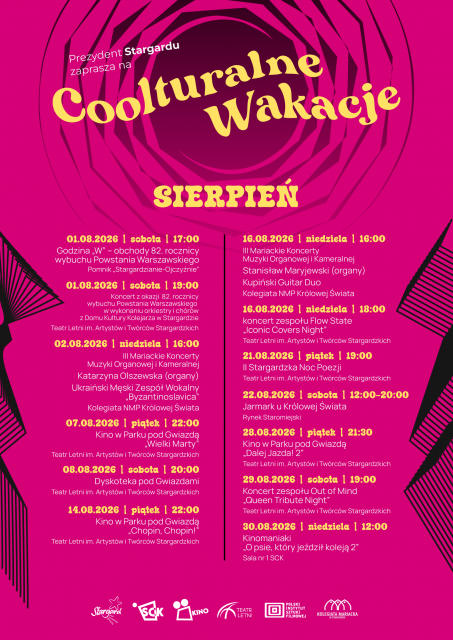 Coolturalne Wakacje | sierpień 2026