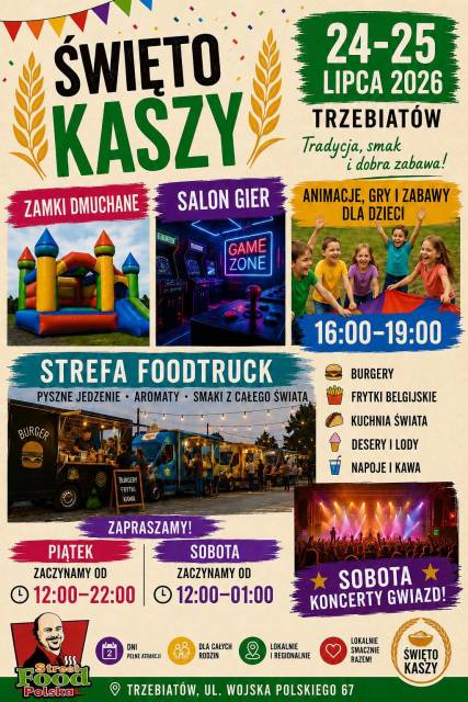 Strefa foodtruck - Impreza towarzysząca Trzebiatowskie Święto Kaszy