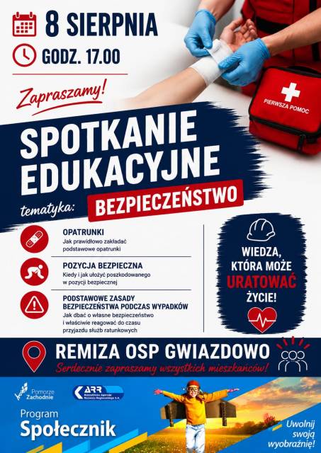 Освітня зустріч, організована добровільною пожежною організацією м. Гвіаздово, на тему безпеки