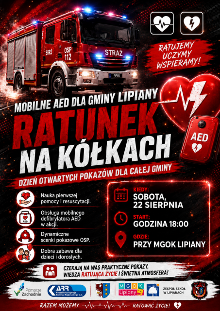 Mobilne AED dla Gminy Lipiany Ratunek na kółkach 