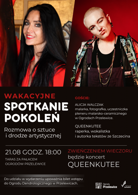 Wakacyjne Spotkanie Pokoleń w Ogrodach Przelewice Koncert QUEENKUTEE