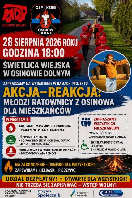 Akcja- Reakcja: Młodzi Ratownicy z Osinowa dla Mieszkańców 