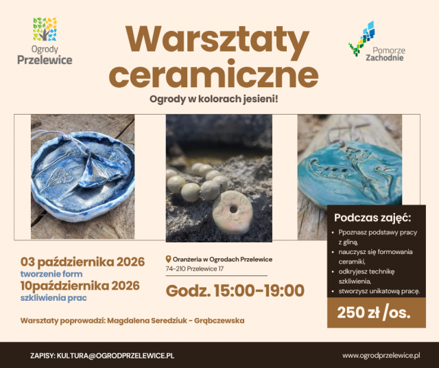 Осінь у садах Пшелевіце — запрошуємо на майстер-класи з гончарства!