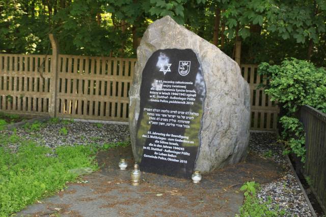Pomnik upamiętniający "Synów Izraela" - ofiary KL Stutthof - Aussenlager Pölitz